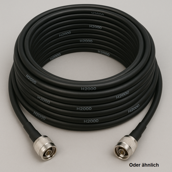 25 Meter Kabel H2000 Flex super lowloss 50 Ohm inc. N-Stecker / N-Stecker