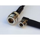 Kabel RG58  N-Stecker  auf QMA Winkelstecker 50 cm...