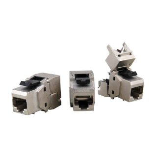 Keystone Jack Modul Cat6a Slim 500Mhz 10GBit RJ45 geschirmt werkzeuglos- Professionelle Qualität