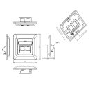 Tragring Trägerrahmen 2x Keystone Module RJ45...